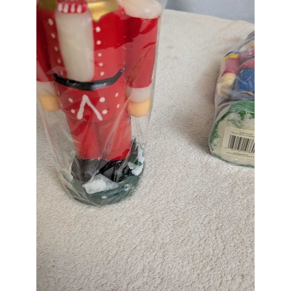 Vintage Nutcracker Candles Set 2 Christmas Soldier Figural Decorative Collectibl - Picture 9 of 11